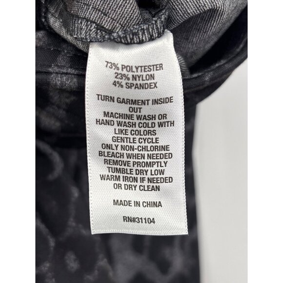 New Directions Animal Print Stretch Ponte Slim Pant Gray Black Size XL NEW - Picture 6 of 6